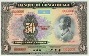 Belgian Congo, 50 Franc, P16hs