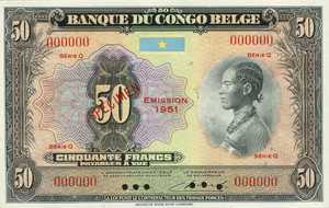 Belgian Congo, 50 Franc, P16is