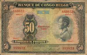 Belgian Congo, 50 Franc, P16i