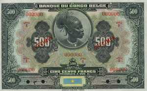 Belgian Congo, 500 Franc, P18s
