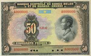 Belgian Congo, 50 Franc, P24as