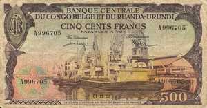 Belgian Congo, 500 Franc, P34