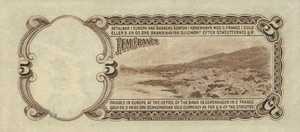 Danish West Indies, 5 Franc, P17