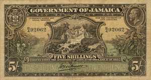 Jamaica, 5 Shilling, P32av1, B104a