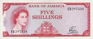 Jamaica, 5 Shilling, P49