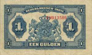 Netherlands Indies, 1 Gulden, P100