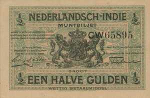 Netherlands Indies, 1/2 Gulden, P102