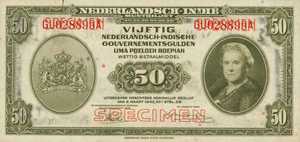 Netherlands Indies, 50 Gulden, P116s