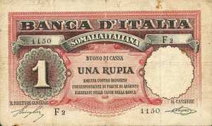 Italian Somaliland, 1 Rupee, P2a