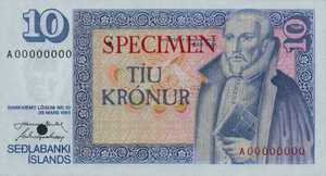 Iceland, 10 Krone, P48s Sign.3