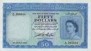 Malaya and British Borneo, 50 Dollar, P4