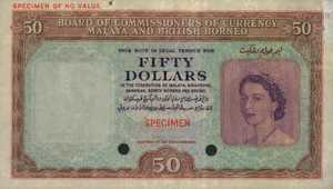 Malaya and British Borneo, 50 Dollar, P4ct