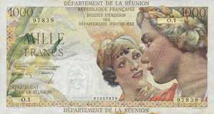 Reunion, 1,000 Franc, P52