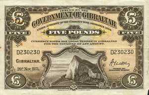 Gibraltar, 5 Pound, P19b