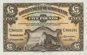 Gibraltar, 5 Pound, P19a