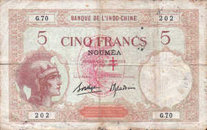 New Hebrides, 5 Franc, P4b, 1711b