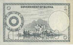 Burma, 1 Rupee, P34s
