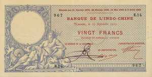 New Caledonia, 20 Franc, P16a