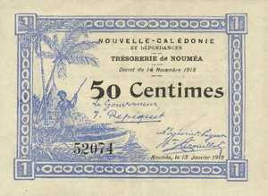 New Caledonia, 50 Centime, P33a