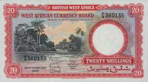 British West Africa, 20 Shilling, P10a