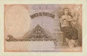 Portugal, 1 Escudo, P113a sign 1