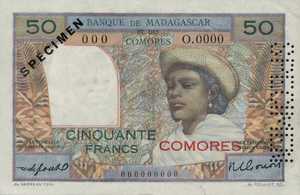 Comoros, 50 Franc, P2s