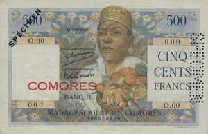 Comoros, 500 Franc, P4as