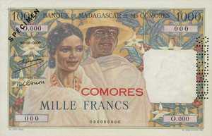 Comoros, 1,000 Franc, P5as