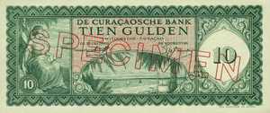 Curaçao, 10 Gulden, P39s