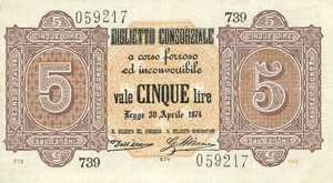 Italy, 5 Lire, P4