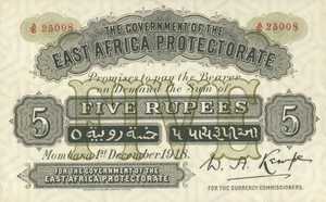 East Africa, 5 Rupee, P1