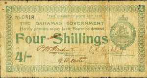 Bahamas, 4 Shilling, P1, B101