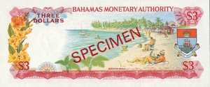 Bahamas, 3 Dollar, P28s