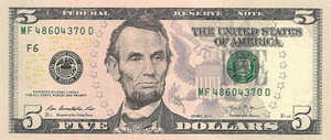United States, The, 5 Dollar, PNew