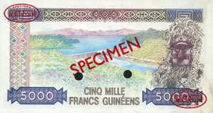 Guinea, 5,000 Franc, P33as