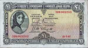 Ireland, Republic, 1 Pound, P2A, B102b