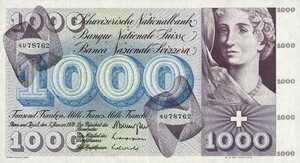 Switzerland, 1,000 Franc, P52i Sign. 42