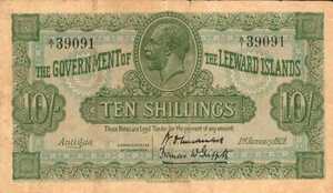 Leeward Islands, 10 Shilling, P3