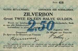 Netherlands, 2.50 Gulden, P5a