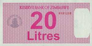Zimbabwe, 20 Litre, 
