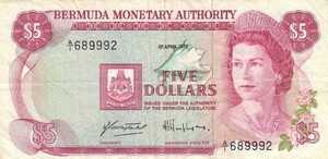 Bermuda, 5 Dollar, P29a