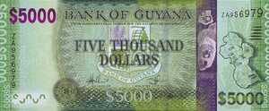 Guyana, 5,000 Dollar, B118ar