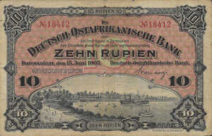 German East Africa, 10 Rupee, P2