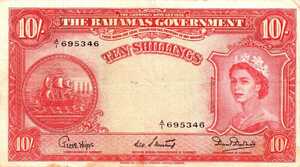 Bahamas, 10 Shilling, P14b