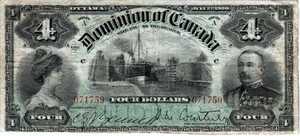 Canada, 4 Dollar, P25