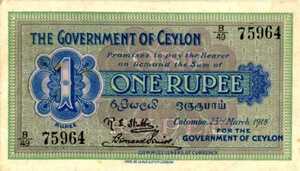 Ceylon, 1 Rupee, P16a