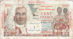 Martinique, 100 Franc, P37