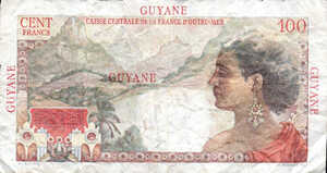 French Guiana, 100 Franc, P23a
