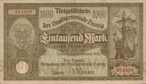 Danzig, 1,000 Mark, P15, 960.3?, B203a