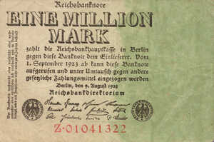 Germany, 1,000,000 Mark, P101, B252a